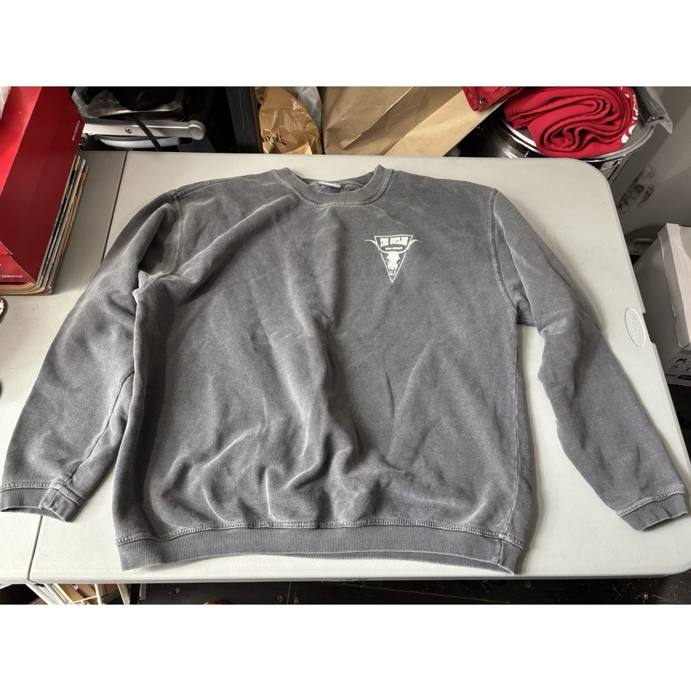 Vtg Look Outlaw Cigar‎ Company Gray Sweatshirt XL Two Sided